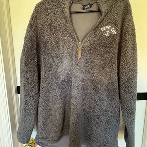 Gray Cape Cod Sherpa Pullover